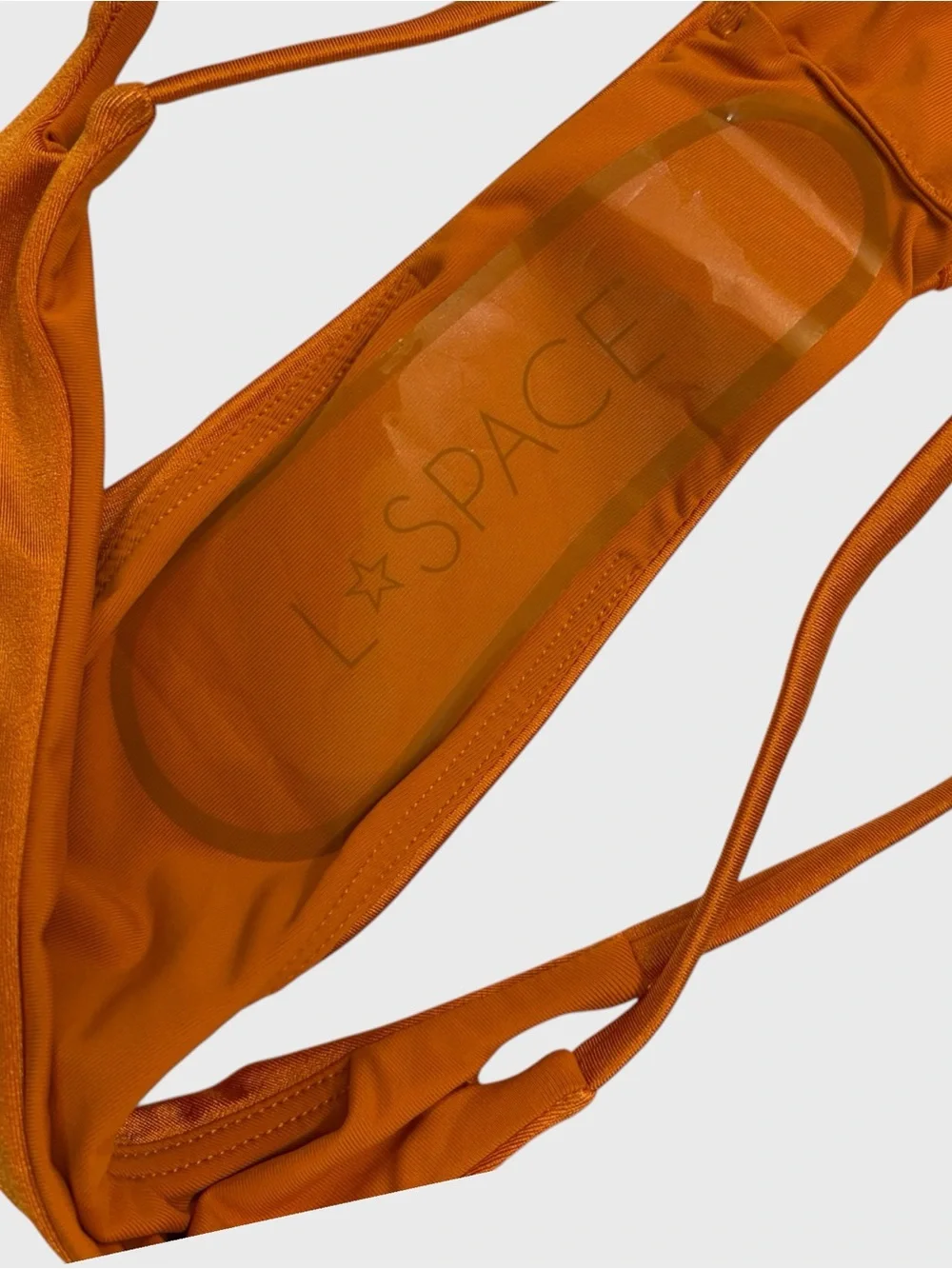 L Space NWT Orange Bitsy Cut Bikini Bottom Size Medium